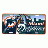 Dolphins Plastic License Plate
