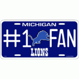 Lions Plastic License Plate