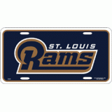 Rams Metal License Plate