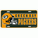 Packers Plastic License Plate