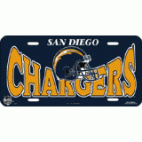 Chargers Plastic License Plate