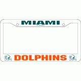 Dolphins Plastic License Plate Frame
