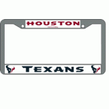 Texans Chrome License Plate Frame