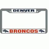 Broncos Chrome License Plate Frame