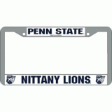 Penn State Chrome License Plate Frame