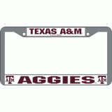 Texas Am Chrome License Plate Frame