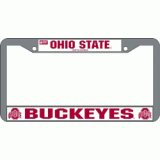 Ohio State Chrome License Plate Frame