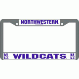 Northwestern Chrome License Plate Frame