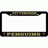 Penguins Chrome License Plate Frame