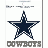 Cowboys Static Cling Decal