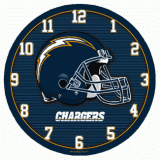 Round Clock - San Diego Chargers