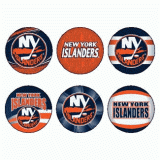 Button 6-Pack - NY Islanders