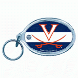 Acrylic Oval Keyring - U of Virginia