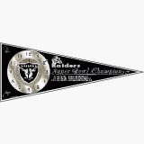 Clock Pennant - Oakland Raiders