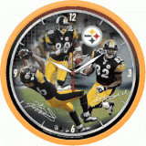 Round Player Clock - Steelers