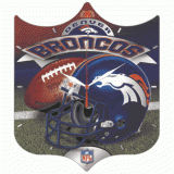 Plaque Clock - Denver Broncos